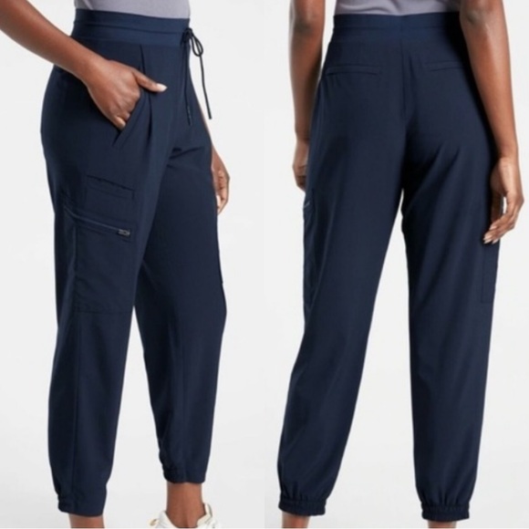 New Athleta Venture Pants Navy Blue Cargo Jogger 22 - Picture 7 of 7